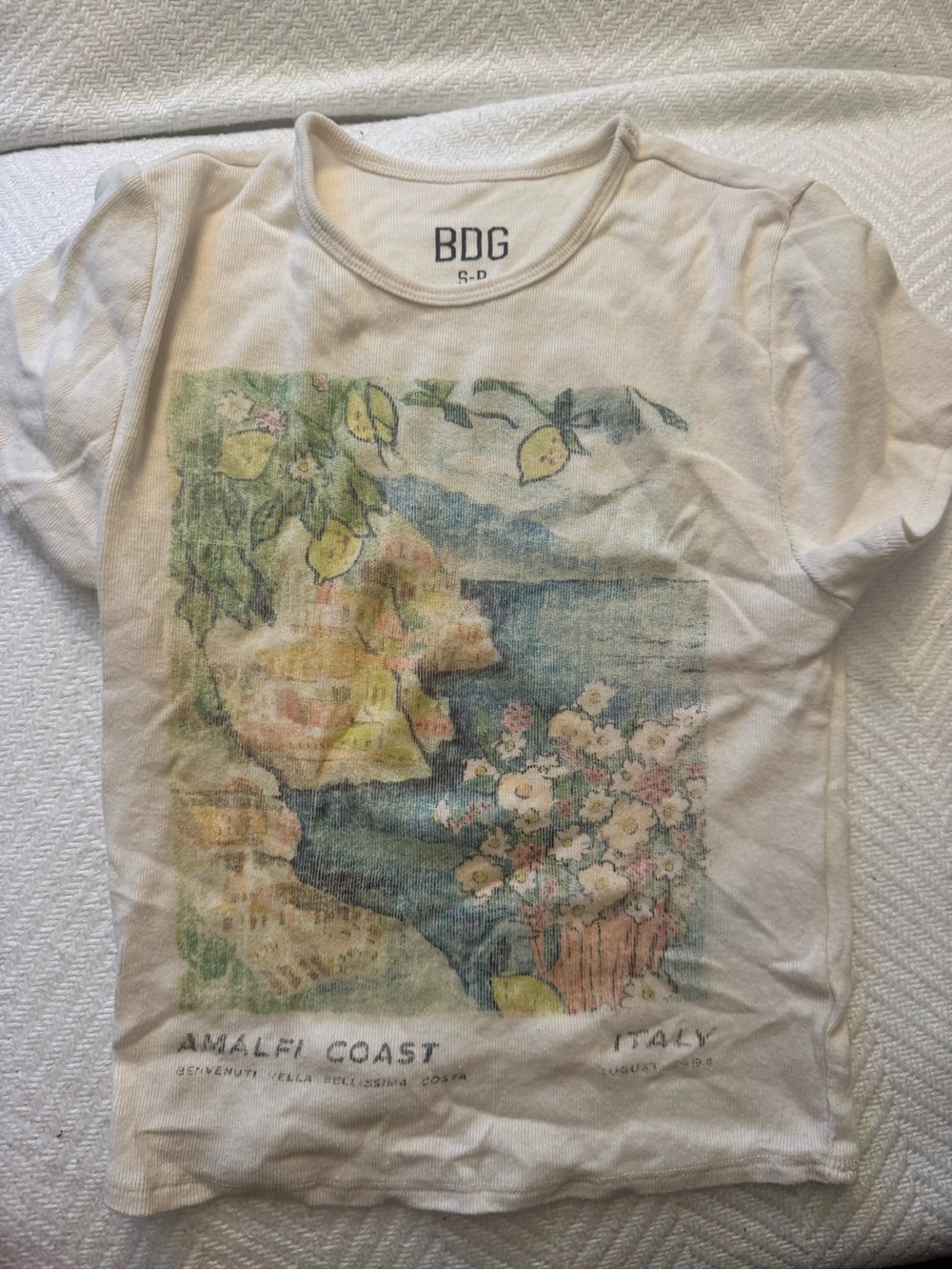 BDG Amalfi Coast Graphic Tee - Cream
